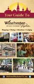 Your Guide To. Shopping Dining Attractions Lodging. OldTownWinchesterVA.com
