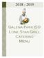Galena Park ISD Lone Star Grill Catering. Menu