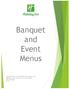 Banquet and Event Menus