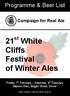 21 st White Cliffs Festival of Winter Ales
