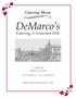 DeMarco s. Catering & Gourmet Deli. Catering Menu Route 34 Aberdeen, NJ Tel: Fax: