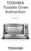 TOSHIBA Toaster Oven Instruction AC25CEW-SS