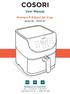 User Manual. Premium 5.8-Quart Air Fryer. Model No.: CP158-AF EN FR ES