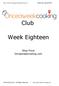 Club. Week Eighteen. Elisa Prout Onceaweekcooking.com Elisa Prout - All Rights Reserved 1
