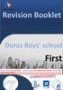 Revision Booklet. Duraz Boys' school. First. Mohamed Ali Abdullah. Checked by: Mr. Sayed Ateyya