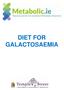 DIET FOR GALACTOSAEMIA