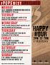 HAPPY HOUR. #POPSwestSPECIALS MONDAY TUESDAY WEDNESDAY. 3pm to 7pm EVERYDAY FRIDAY