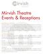 Mirvish Theatre Events & Receptions