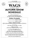 WALLINGFORD ALLOTMENTS AND GARDENS SOCIETY WAGS. RHS Affiliation No AUTUMN SHOW SCHEDULE