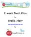 2 week Meal Plan. Sheila Kiely