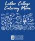 Luther College Catering Menu