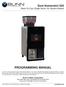 PROGRAMMING MANUAL. Sure Immersion 220 Bean-To-Cup, Single Serve, Air Infusion Brewer