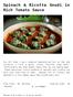 Spinach & Ricotta Gnudi in Rich Tomato Sauce