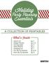 Holiday. Party Planning. Essentials A COLLECTION OF PRINTABLES. What s Inside