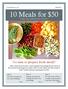 10 Meals for $50. ~Prep Once and Eat for a Week~ No time to prepare fresh meals?