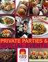 PRIVATE PARTIES & SPECIAL EVENTS