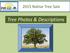 2015 Native Tree Sale. Tree Photos & Descriptions