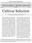 Cultivar Selection. VEGETABLE CROPS UPDATE Volume 4 May 1994 No. 3. Hawai i Cooperative Extension Service