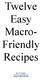 Twelve Easy Macro- Friendly Recipes