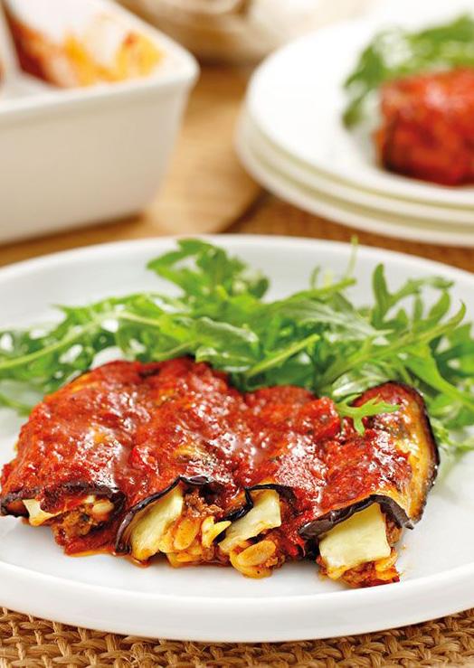 Moussaka-Style Eggplant & Risoni Rolls This traditional Greek dish uses traditional Greek flavours, including Rigani, a wild oregano used widely in Greek cooking.