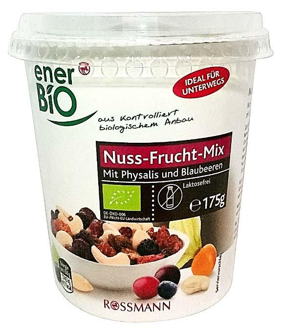 Clean Label claims: Organic, Natural, No Additives/Preservatives Ener Bio Nuss-Frucht-Mix Mit Physalis Und Blaubeeren: Nut-Fruit Mix With Physalis and Blueberries (Germany, Nov 2015) Claims/Features: