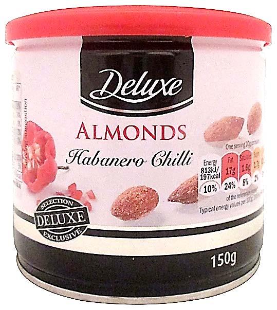 Deluxe Habanero Chilli Almonds (United Kingdom, Oct 2015) Description: A
