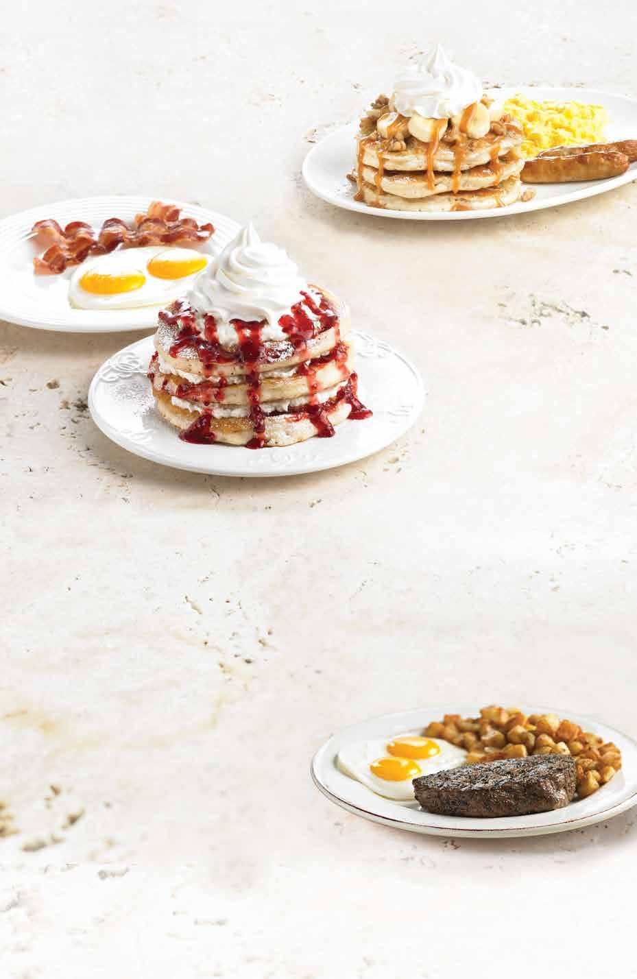 BREAKFAST Make breakfast a special occasion! Unique combinations featuring premium ingredients is a better way to start the day!