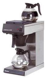 1 hot plate top side. 1 stainless steel thermo jug 2 litres. Capacity per hour 20 litre. Brewing time approx.