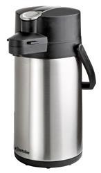 94BA190122 Extra thermo jug for Contessa 1002 Stainless steel. Capacity 2 litres. Black plastic lid, pouring mechanism and handle.