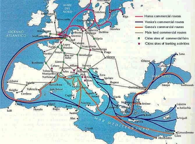 Northern European links with the Black Sea allowed Europe to connect with