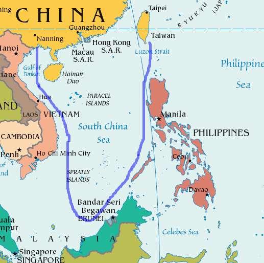 South China Sea and the lands of