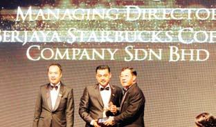 On 28 August 2014, Sydney Quays, Managing Director of Starbucks Malaysia and Brunei was awarded the Outstanding Entrepreneurship Award at the Asia Pacific Entrepreneurship Awards 2014 Ceremony & Gala
