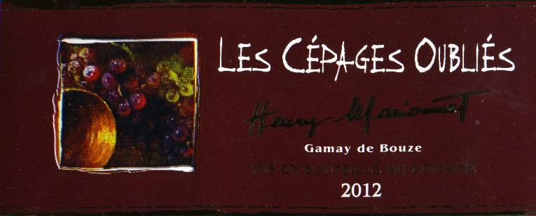 Domaine de la Charmoise (Henry Marionnet) Le Vinifera Gamay 2012 **** Moderately dense plus very dark red with purple rim. Attractive, unadulterated dark fruits in a pure, clean nose.