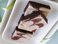 Cappuccino Cream Cheese Brownies 4 squares Baker's unsweetened baking chocolate 3/4 c. butter or margarine 2 1/3 c. sugar, divided 5 eggs, divided 3 Tbs. instant coffee, any variety 1 tsp.