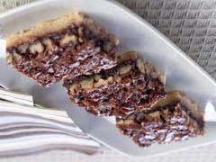 Chocolate-Pecan Pie Bars 2 c. flour 2 c. sugar, divided 1 c. butter or margarine, softened 1/4 tsp. salt 1 1/2 c.