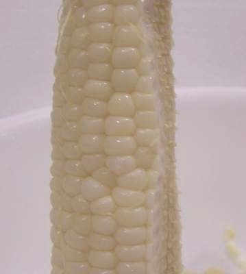 Cream Style Corn Cut kernel tips about 1/2 deep and scrape the cobs with the back of a knife to remove the juice and the heart of the kernel. http://www.pickyourown.org/freezingcorn.