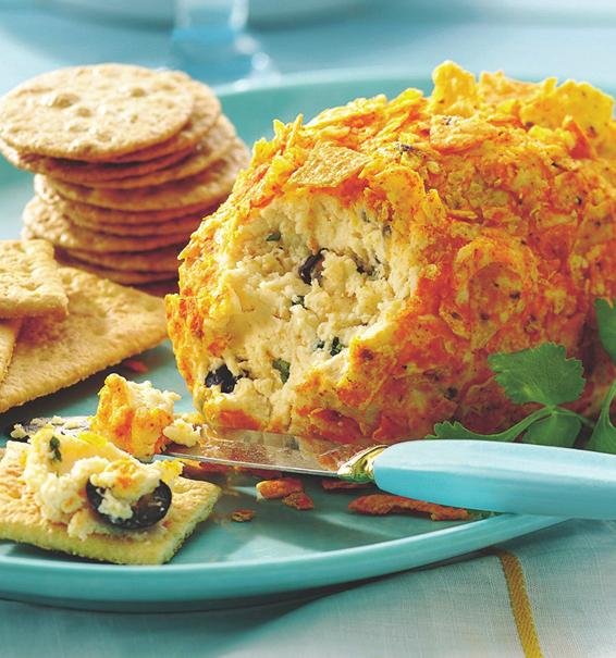 Pepper Jack Cheese Ball PREP TIME: 5 min TOTAL TIME: 5 min MAKES: 8 servings In food processor, place cheeses, lime juice and onion powder. Cover; process until well mixed. Spoon into medium bowl.