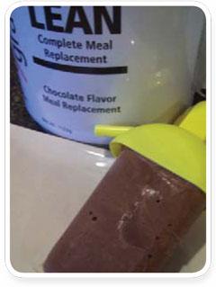 36. Fudgesicles Blend 12 ounces Chocolate (or vanilla) almond milk with 2 scoops Prograde Protein Powder, 1/4 tbsp of cocoa powder, and stevia to taste, if desired.