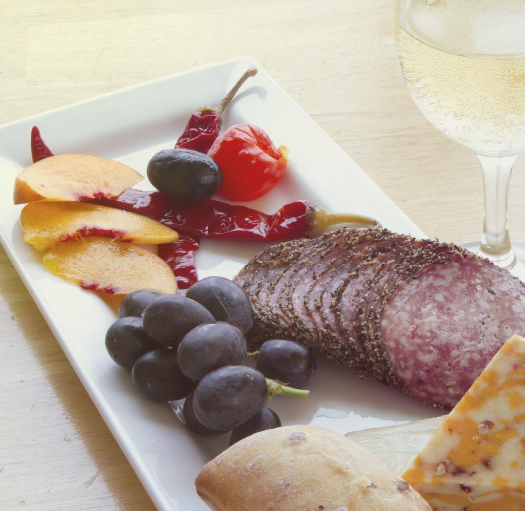 nibbles Offer a neutral cracker to cleanse palates between wines. After the formal tasting is done, let everyone try their hand at wine-and-cheese pairings.