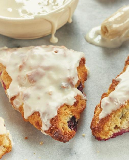 BERRY & WHITE CHOCOLATE SCONES PREP TIME: 15 MINUTES MAKES: 16 SCONES BAKING TIME: 20-23 MINUTES FREEZING: EXCELLENT SCONES 3 ½ cups (875 ml) Robin Hood Original All Purpose Flour ¾ cup (175 ml)