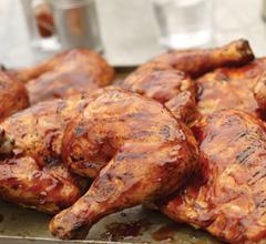 Quick BBQ-Beer Chicken PREP TIME: 5 minutes TOTAL TIME: hour 30 min. (incl. marinating) MAKES: 8 servings cans ( oz. each) beer chickens (6 lb.