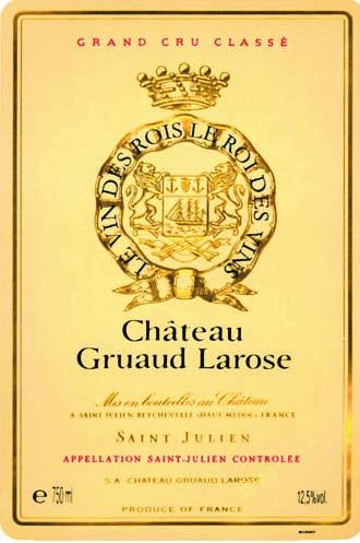 BORD0059 CHATEAU GLORIA ST JULIEN 2003 Incredible aromas of black liquorice and ripe currant character, full-bodied with soft round tannins and a long finish. Drink 2008-2020.