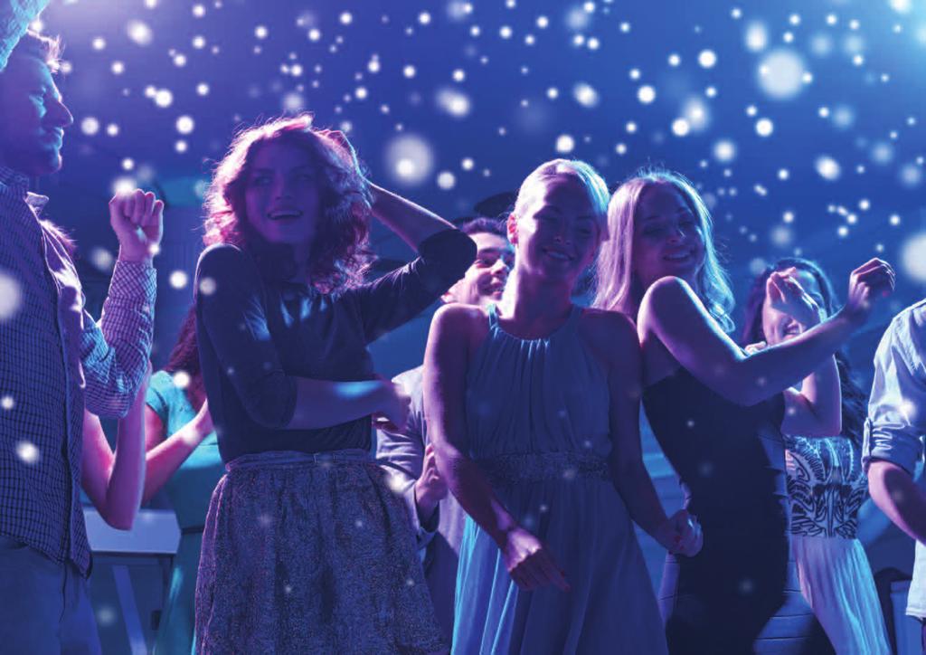 As we blow artificial snow and beam moody blue hues, our live DJs spin a surging soundtrack to stir your spirit.