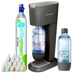 Available in two colors: black, & red SodaStream Genesis - Seltzer Starter Kit $175.