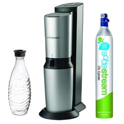 SodaStream Crystal uses a stylish, cut-glass, dishwasher-safe glass carafe for carbonation, allowing you to prepare