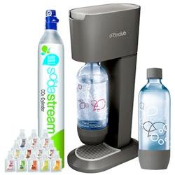 Available in two colors: black, & red SodaStream Genesis - Seltzer Starter Kit $175.