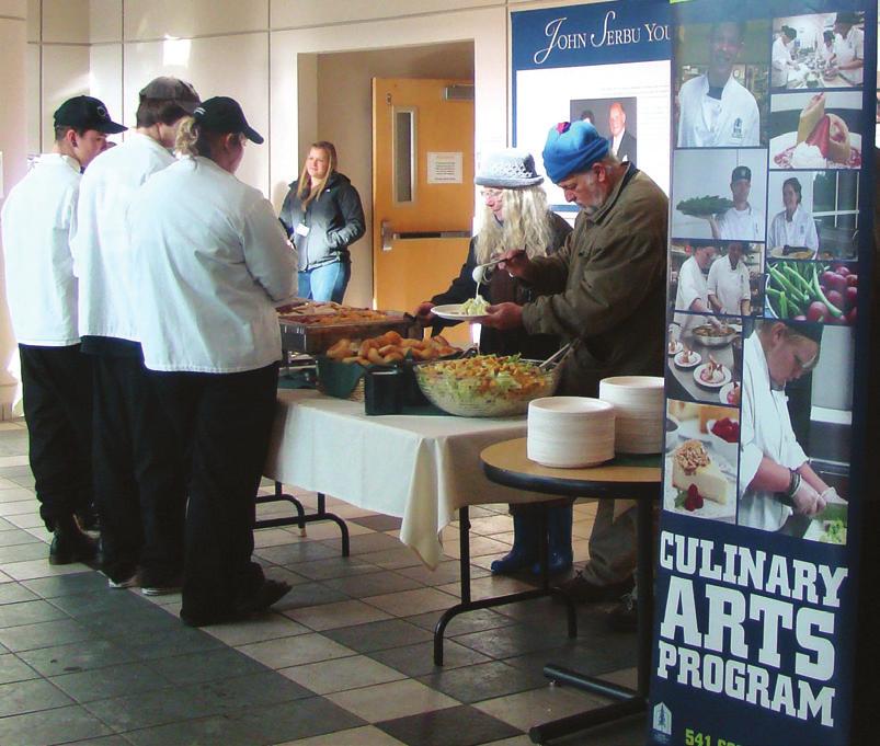 Students learn how to safely use equipment in the institutional and commercial kitchen.