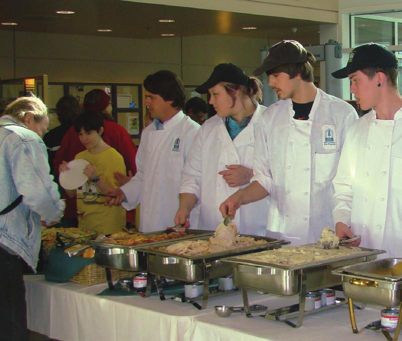 The catering program allows students to be immersed in all aspects of catering.