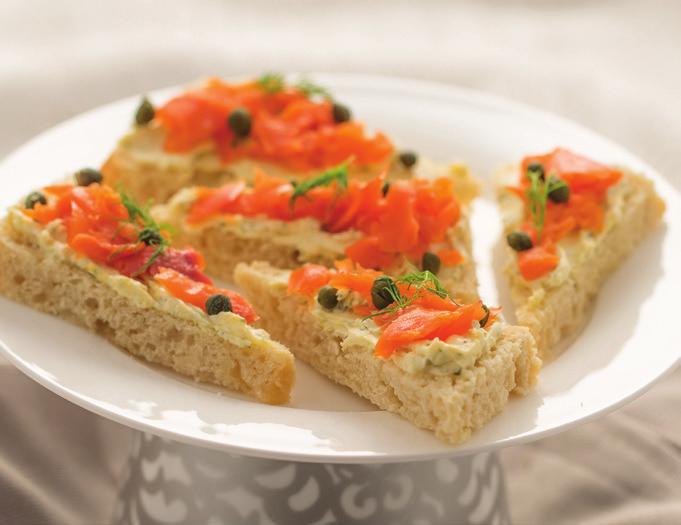 Smoked Salmon Tea Sandwiches 1 package Bountiful Beer Bread Mix 1 (12 ounce) can beer or club soda 1 packet Lemon Dill Cheese Ball Mix 2 (4.5 ounce) packages smoked salmon, flaked 1 (3.
