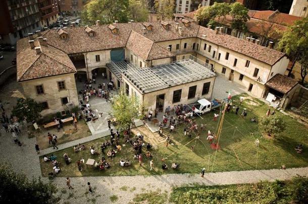 The location Cascina Cuccagna (an old farm by the Milan city walls) and its